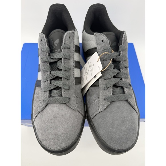 Adidas Originals Campus Vulc Gray Black Sneakers Shoes JQ6359 New 9.5M/10.5W - Picture 2 of 7